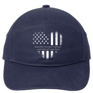 Red Friday Until They Come Home US Flag Heart 7-Panel Snapback Hat