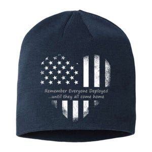 Red Friday Until They Come Home US Flag Heart Sustainable Beanie