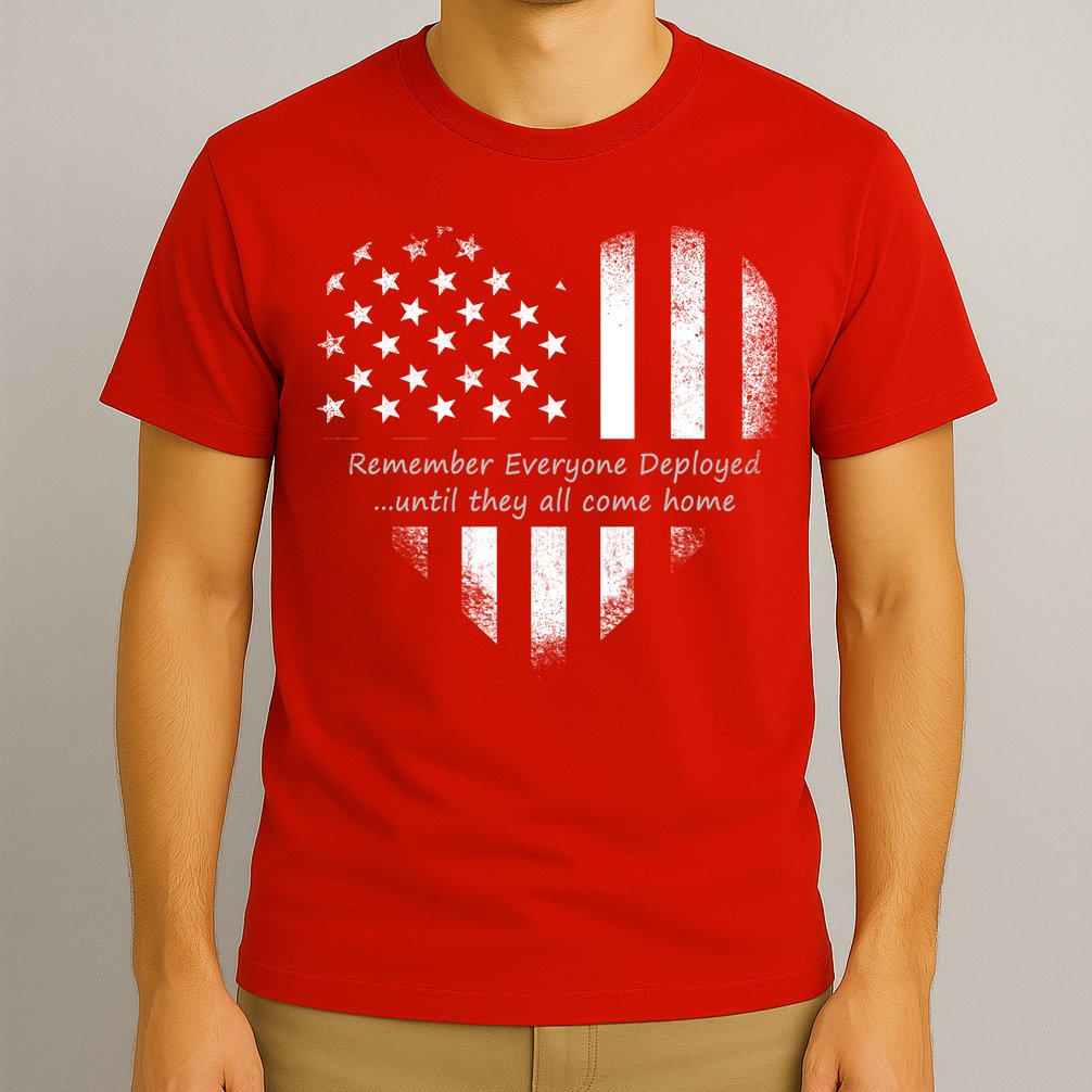 Red Friday Until They Come Home US Flag Heart T-Shirt