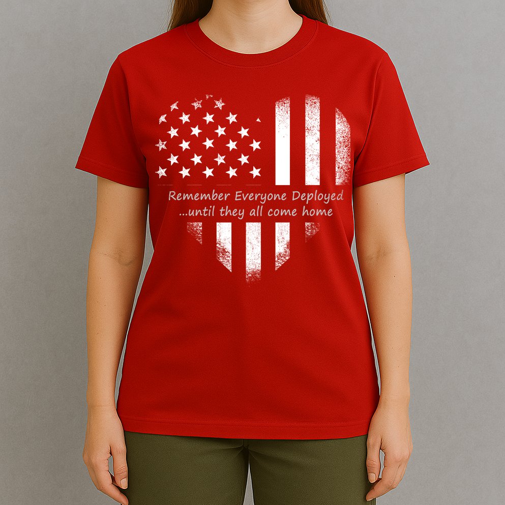 Red Friday Until They Come Home US Flag Heart T-Shirt