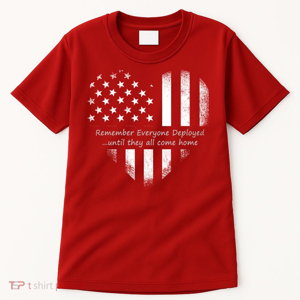 Red Friday Until They Come Home US Flag Heart Tall T-Shirt