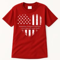 Red Friday Until They Come Home US Flag Heart Tall T-Shirt