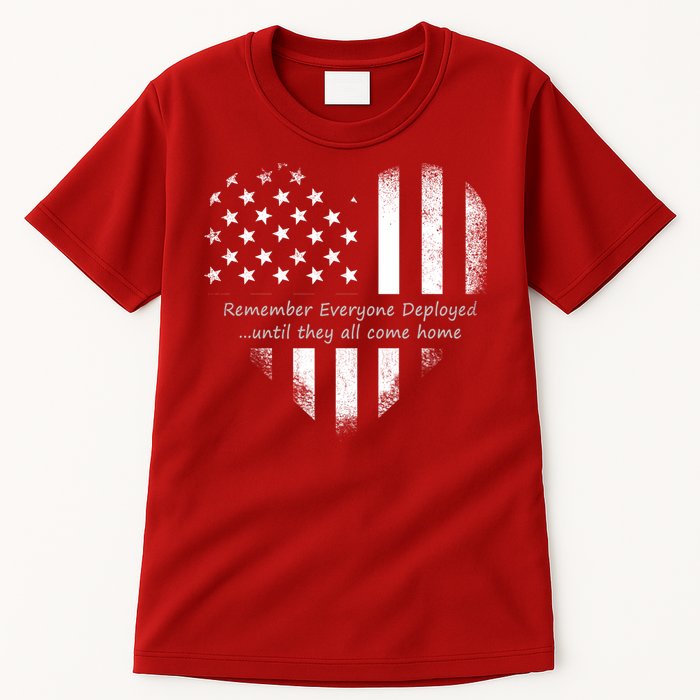 Red Friday Until They Come Home US Flag Heart Tall T-Shirt