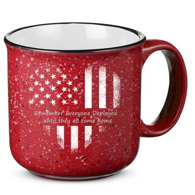 Red Friday Until They Come Home US Flag Heart 15oz Campfire Ceramic Mug