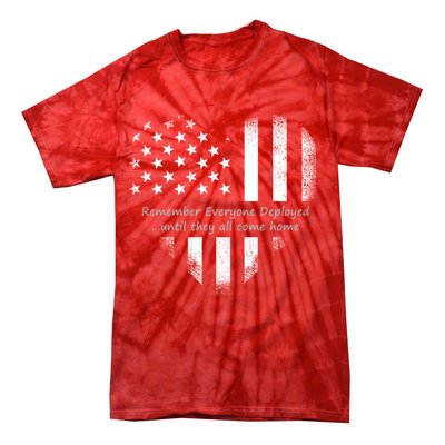 Red Friday Until They Come Home US Flag Heart Tie-Dye T-Shirt