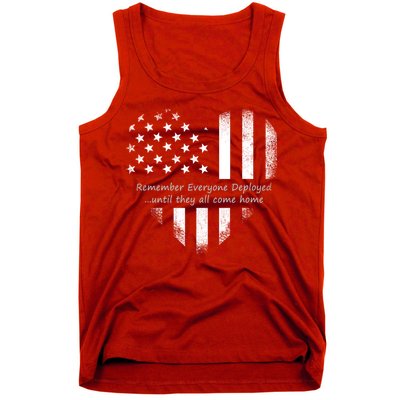 Red Friday Until They Come Home US Flag Heart Tank Top