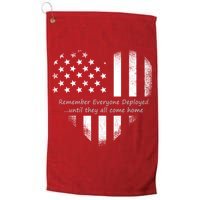 Red Friday Until They Come Home US Flag Heart Golf Towel