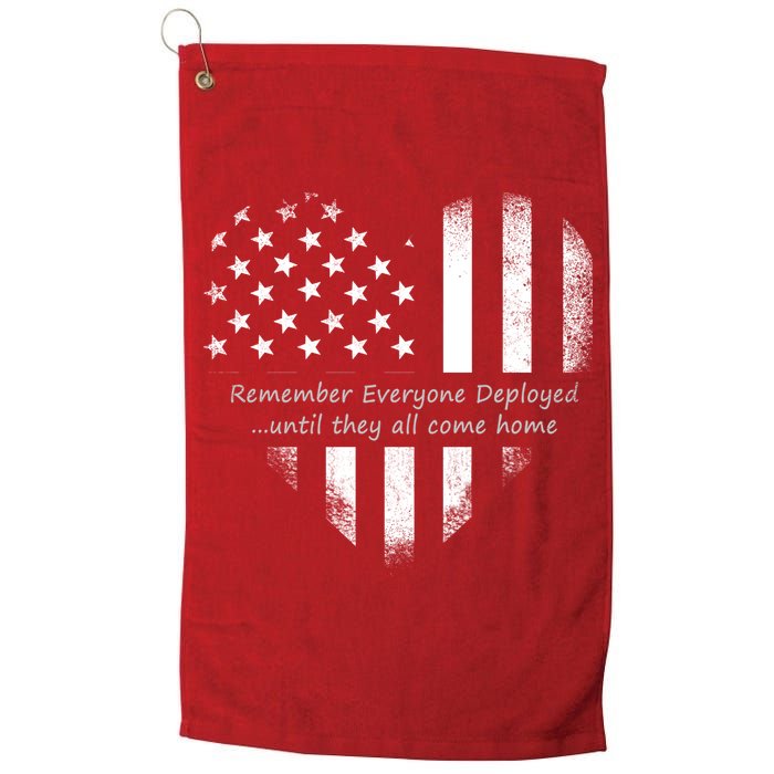 Red Friday Until They Come Home US Flag Heart Golf Towel