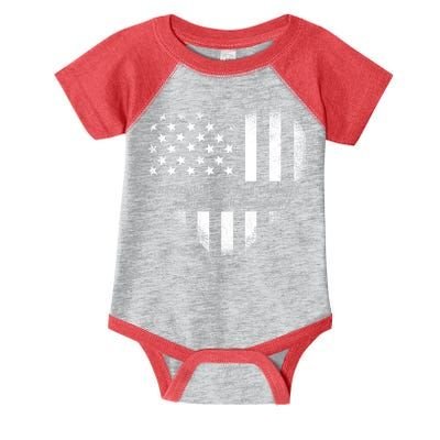 Red Friday Until They Come Home US Flag Heart Infant Baby Jersey Bodysuit