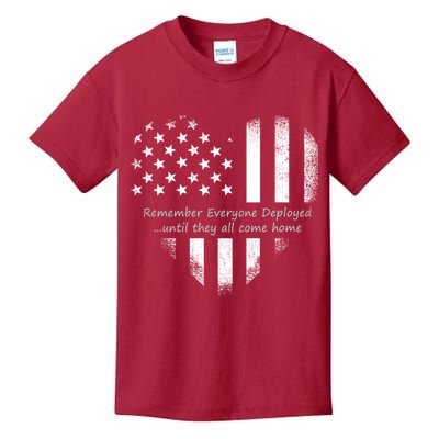 Red Friday Until They Come Home US Flag Heart Kids T-Shirt