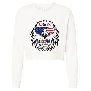 Ruger Family Us Usa American Flag Cropped Pullover Crew