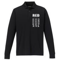 Red Friday Until They All Come Home Performance Long Sleeve Polo