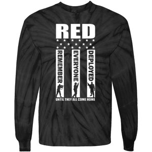 Red Friday Until They All Come Home Tie-Dye Long Sleeve Shirt