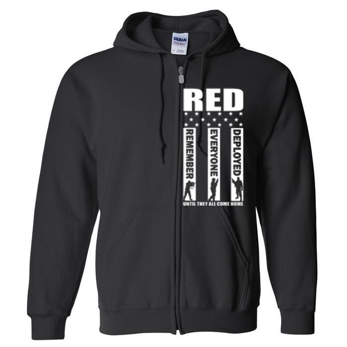 Red Friday Until They All Come Home Full Zip Hoodie