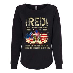 Red Friday Until They Come Home My Soldier US Flag Military Womens California Wash Sweatshirt