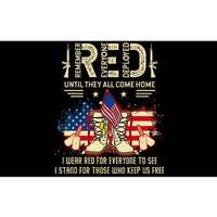 Red Friday Until They Come Home My Soldier US Flag Military Bumper Sticker