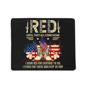 Red Friday Until They Come Home My Soldier US Flag Military Mousepad