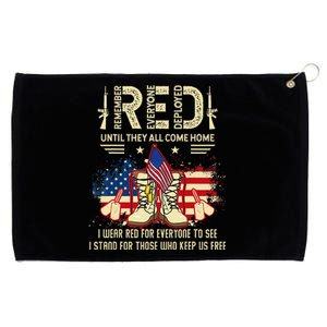 Red Friday Until They Come Home My Soldier US Flag Military Grommeted Golf Towel