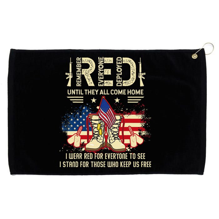 Red Friday Until They Come Home My Soldier US Flag Military Grommeted Golf Towel