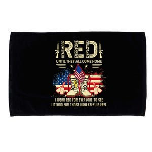 Red Friday Until They Come Home My Soldier US Flag Military Microfiber Hand Towel