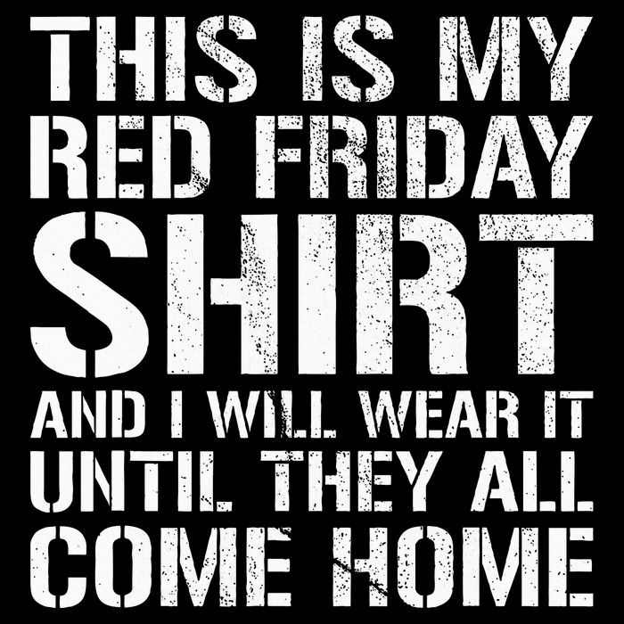 Red Friday Until They All Come Home Military Support Impact Tech Backpack