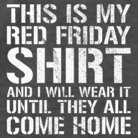Red Friday Until They All Come Home Military Support Vector Backpack