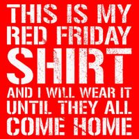Red Friday Until They All Come Home Military Support 16 in Basic Backpack