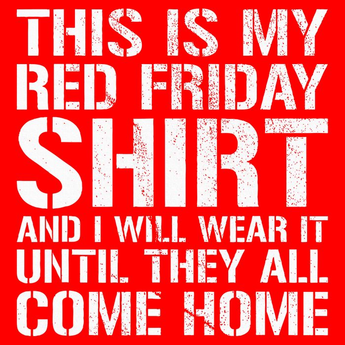 Red Friday Until They All Come Home Military Support 16 in Basic Backpack