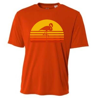 Retro Flamingo Vintage Sunset Flamingo Great Gift Cooling Performance Crew T-Shirt