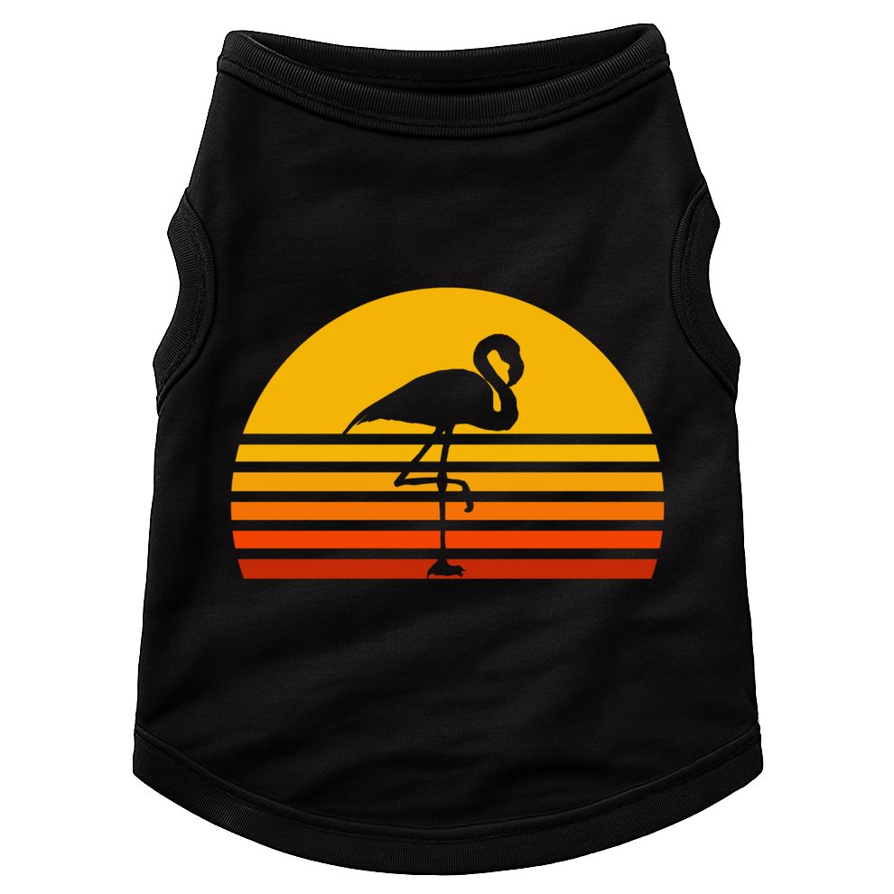 Retro Flamingo Vintage Sunset Flamingo Great Gift Doggie Tank