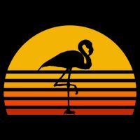 Retro Flamingo Vintage Sunset Flamingo Great Gift Doggie Tank