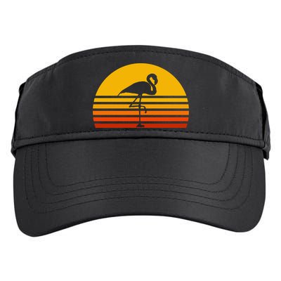Retro Flamingo Vintage Sunset Flamingo Great Gift Adult Drive Performance Visor