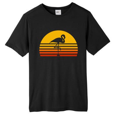 Retro Flamingo Vintage Sunset Flamingo Great Gift Tall Fusion ChromaSoft Performance T-Shirt