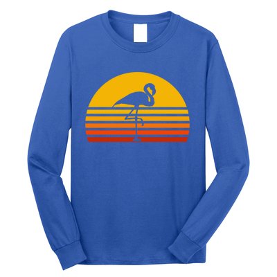 Retro Flamingo Vintage Sunset Flamingo Great Gift Long Sleeve Shirt