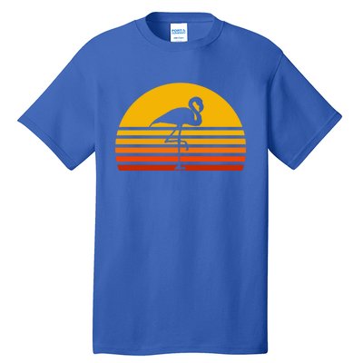 Retro Flamingo Vintage Sunset Flamingo Great Gift Tall T-Shirt