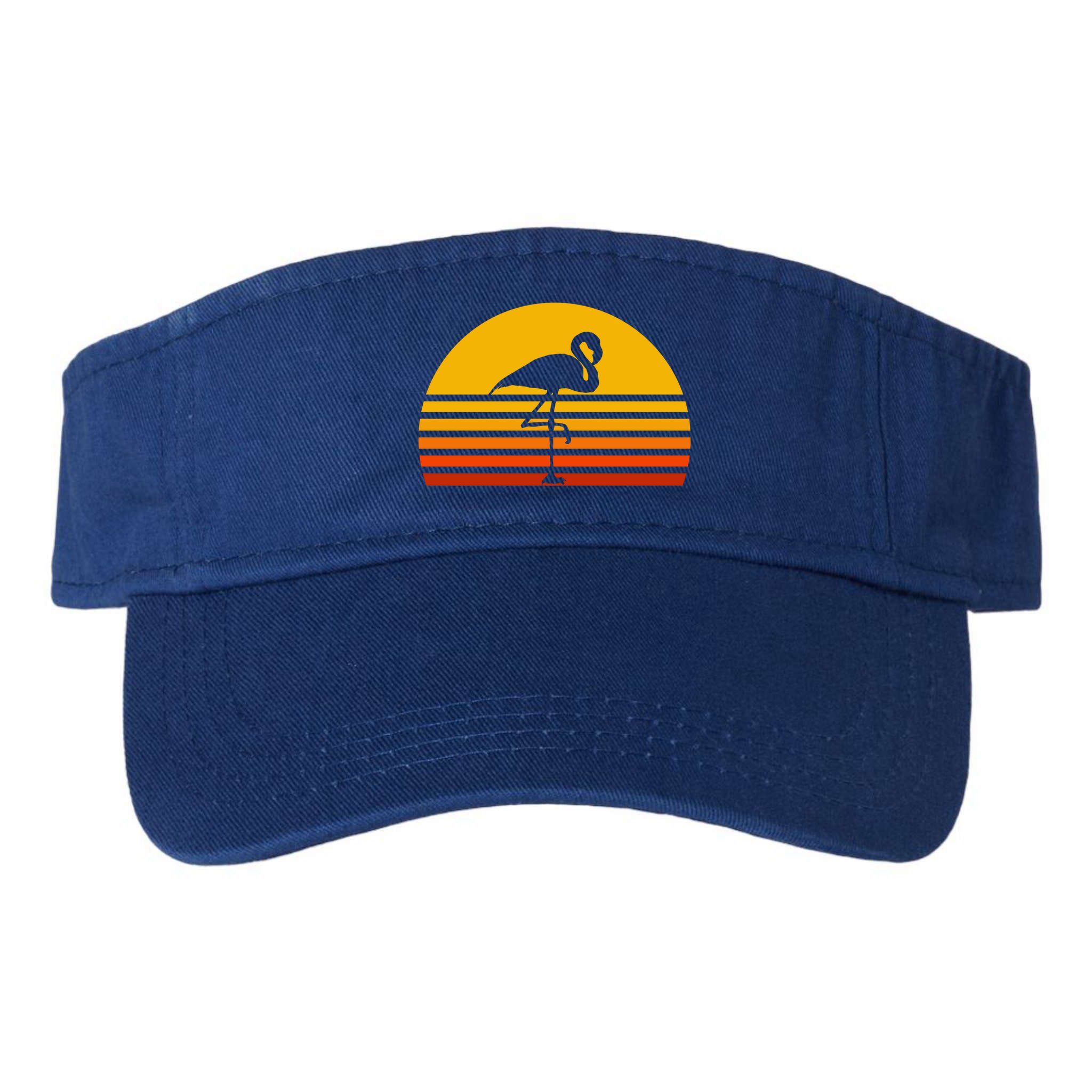 Retro Flamingo Vintage Sunset Flamingo Great Gift Visor