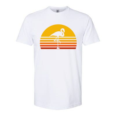 Retro Flamingo Vintage Sunset Flamingo Great Gift Softstyle CVC T-Shirt