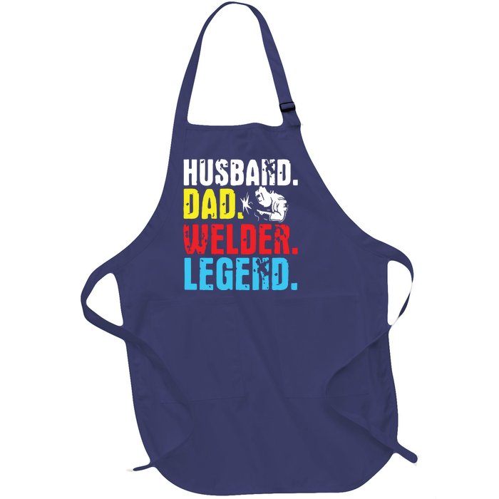 Retro Funny Vintage Tee Husband Dad Welder Legend Premium Full-Length Apron With Pockets