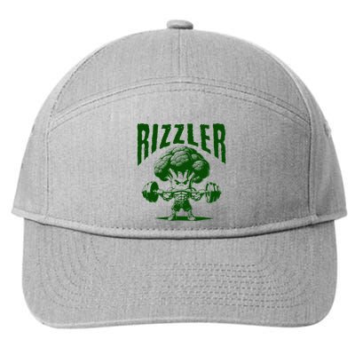 Rizzler Funny Vintage Buff Broccoli Viral Influencer Slang 7-Panel Snapback Hat
