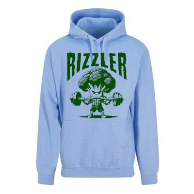 Rizzler Funny Vintage Buff Broccoli Viral Influencer Slang Unisex Surf Hoodie