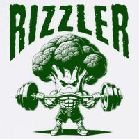 Rizzler Funny Vintage Buff Broccoli Viral Influencer Slang Doggie Tank
