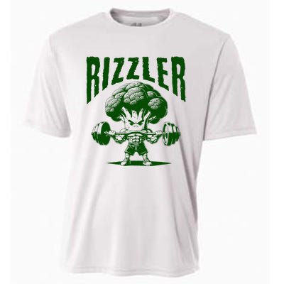 Rizzler Funny Vintage Buff Broccoli Viral Influencer Slang Cooling Performance Crew T-Shirt