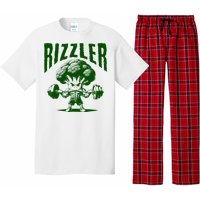 Rizzler Funny Vintage Buff Broccoli Viral Influencer Slang Pajama Set