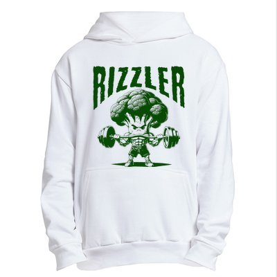 Rizzler Funny Vintage Buff Broccoli Viral Influencer Slang Urban Pullover Hoodie