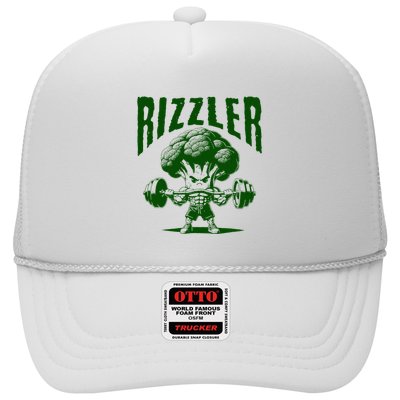 Rizzler Funny Vintage Buff Broccoli Viral Influencer Slang Trucker Hat