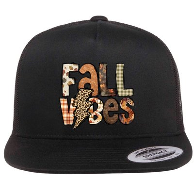 Retro Fall Vibes Autumn Flat Bill Trucker Hat