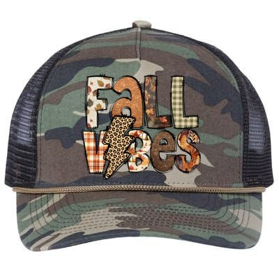 Retro Fall Vibes Autumn Retro Rope Trucker Hat Cap