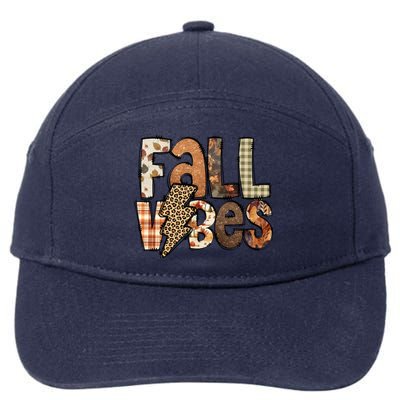 Retro Fall Vibes Autumn 7-Panel Snapback Hat