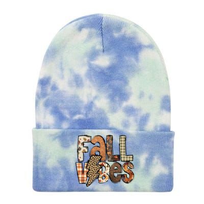 Retro Fall Vibes Autumn Tie Dye 12in Knit Beanie