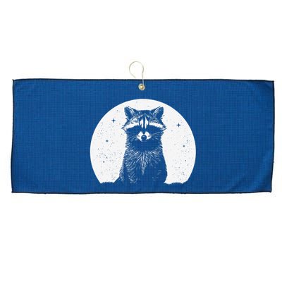 Raccoon For Vintage Funny Raccoon Large Microfiber Waffle Golf Towel